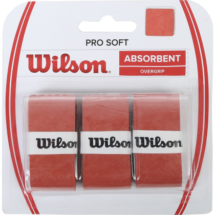 Wilson Pro Soft overgrips 3 červená