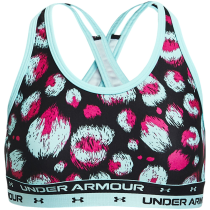 Junior girls under armour crossback printed sports černá