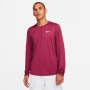 Nike court dri fit advantage long sleeve tmavě červená