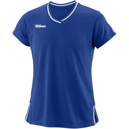 Wilson team junior girls 2 v-neck modrá