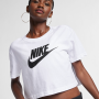 Nike Sportswear essential cropped bílá