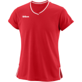 Wilson team junior girls 2 v-neck červená