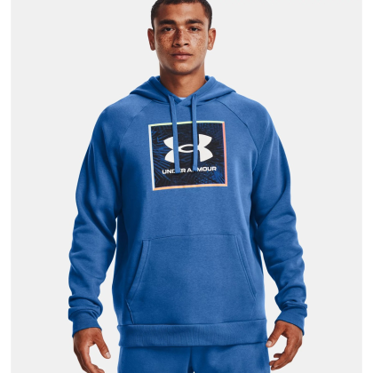 Under armour rival fleece graphic modrá