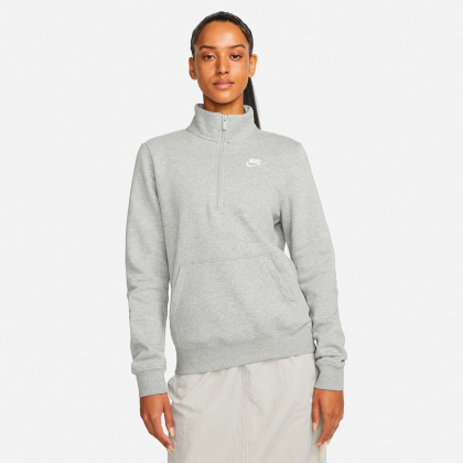 Nike club 1/2 zip šedá