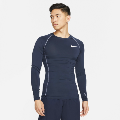 Nike dri-fit tight long sleeve tmavě modrá