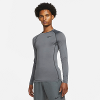 Nike Dri-fit tight long sleeve šedá