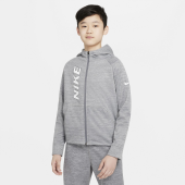 Junior boys nike swoosh zip šedá