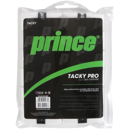 Prince Tackypro 12 overgrips bílá