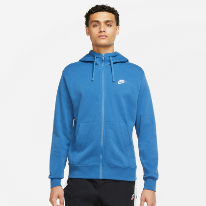 Nike sportswear club zip modrá
