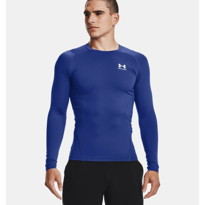 Under armour heatgear long sleeve compression modrá