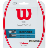 Wilson duo power : luxilon alu power & wilson nxt power 1.25 (12.20m) hybrid šedá