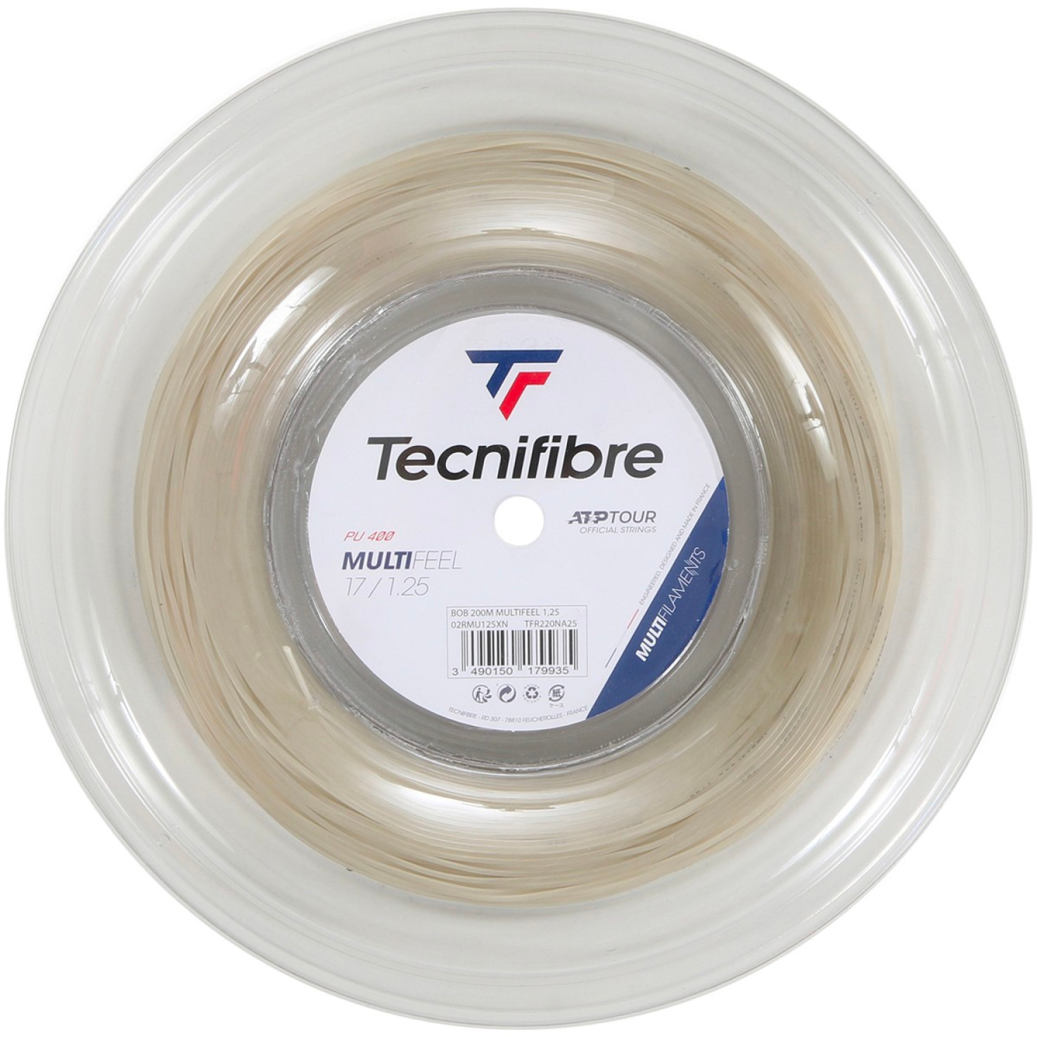 Tecnifibre MULTIFEEL Tennissaite - 1.30mm, Natur, Für Mehr Power Und Komfort