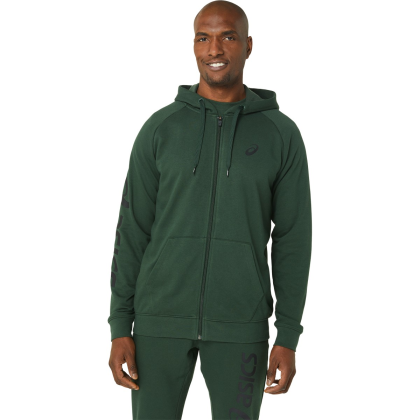  Asics Full Zip Big Logo zelená